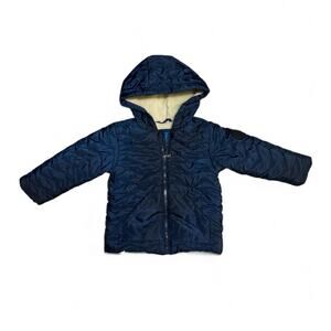 Perry Ellis Toddler Boy Quilted Navy Winter Jacket Size 2T